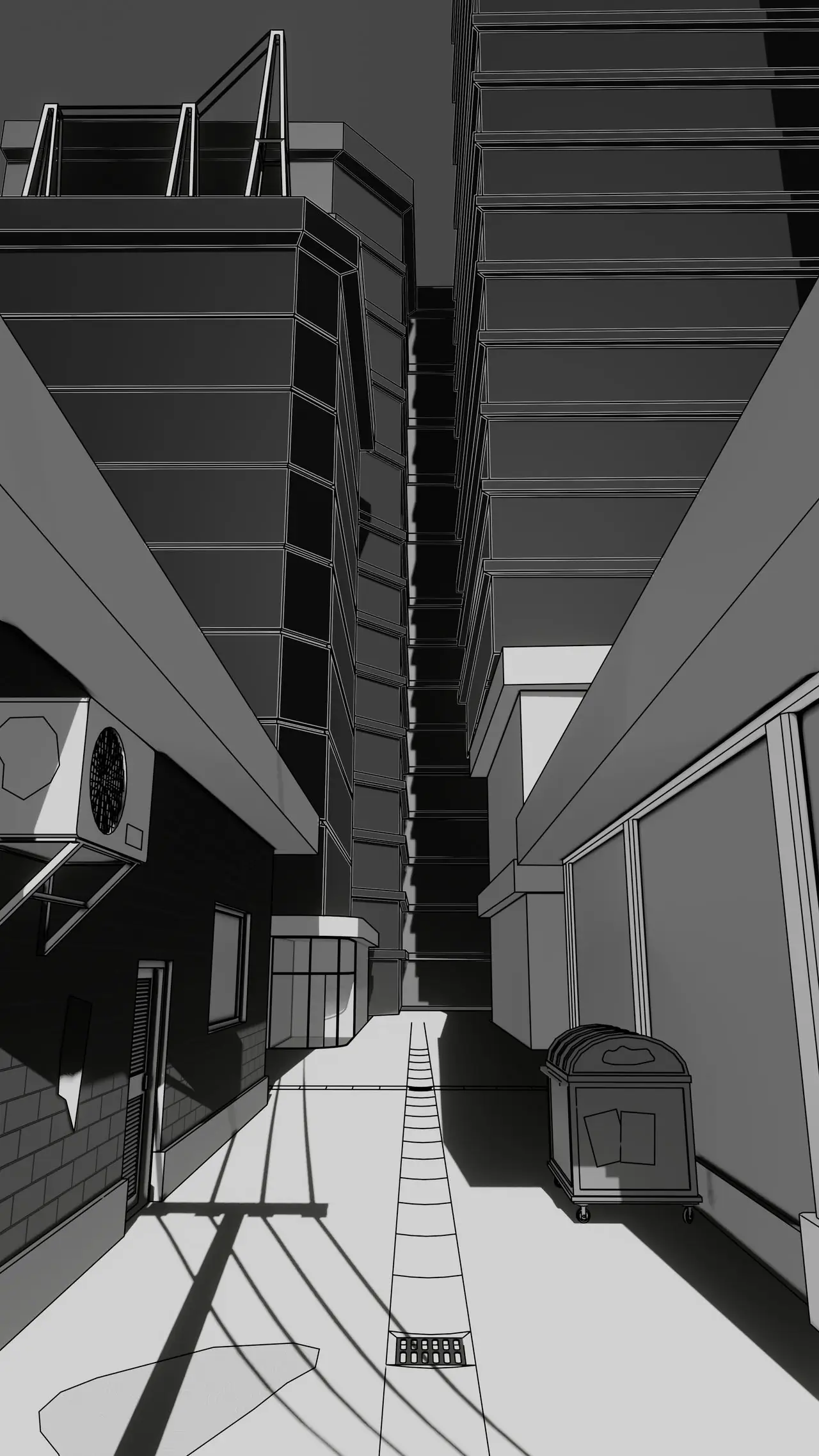3D-2D alley draw
